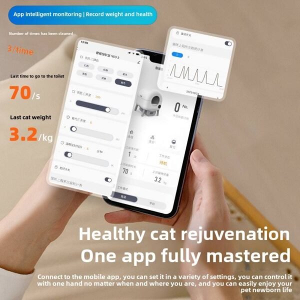 Extra Large One-Click Cleaning Shoveling Cat Litter Basin Smart PP Toilet Deodorizing Function Fully Automatic Made Plastic