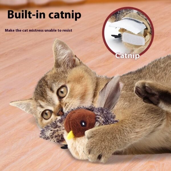Durable Smart Electric Simulated Bird Toy That Chirps and Moves for Cats and Dogs to Play with and Relieve Boredom