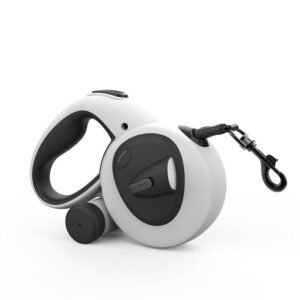 LED Light Dog Pet Leash 5M Auto Extendable Traction Rope Dog Leashes Both Sided Reflective Webbing for Night Walking