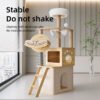 Natural Wood Multi-functional Durable Cat Climbing Frame Luxury Eco-friendly Detachable Classic Pet Toy Cat Tree House