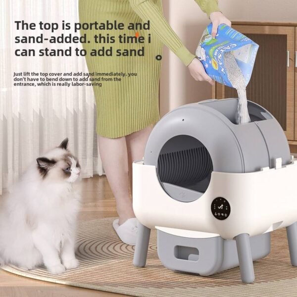Extra Large One-Click Cleaning Shoveling Cat Litter Basin Smart PP Toilet Deodorizing Function Fully Automatic Made Plastic