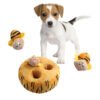New Designs Pet Training Snuffle IQ Bee Nest Toy with Three Small Bees Soft Interactive Plush Doy Chewing Toy