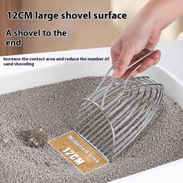 Full Metal Stainless Steel Multipurpose Easier Cleaning Cat Litter Scoop Cats Litter Shovel