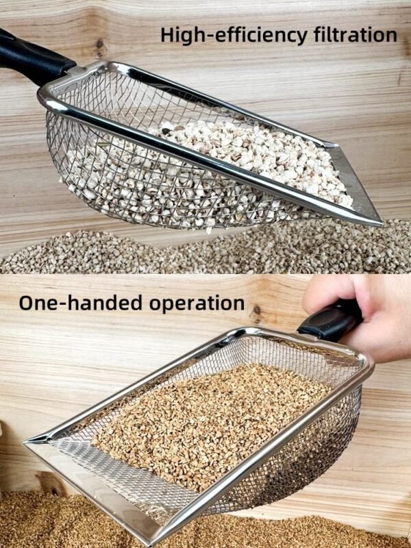 Stainless Steel Cat Litter Shovel Quick Cleaning Pick-Up Pet Cleaning Supplies ISO 9001 Certified