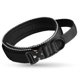 Tactical Dog Collar No Pull Adjustable Pet Training Walking Neck Strap