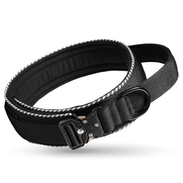 Tactical Dog Collar No Pull Adjustable Pet Training Walking Neck Strap